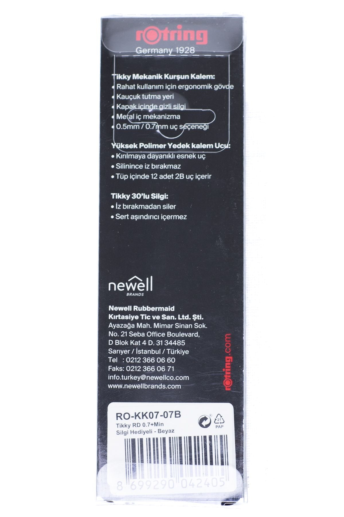 Oppland Kırtasiye Rotring Tikky 2B Uçlu Kalem Orijinal Silgi Hediyeli 0.7 mm Ergonomik Dayanıklı Set